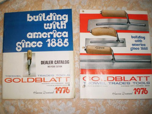 Vtg. goldblatt trowel trades tools  catalogs masonery lot of 2, 1976 for sale