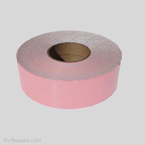 6 Rolls of 3,000 PINK Thermal Transfer Hang Tags 2.25&#034; x 1.25&#034; with 3&#034; Core