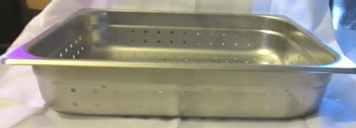 DuraPan Steam Table Pan, Half Size, 2-1/2&#034; Deep,Perforated,Stainless Steel,NSF
