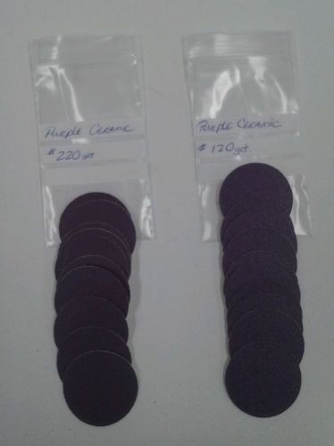 2&#034;in ceramic purple psa discs 10-pks 120grit and 10-pks 220 grit for sale