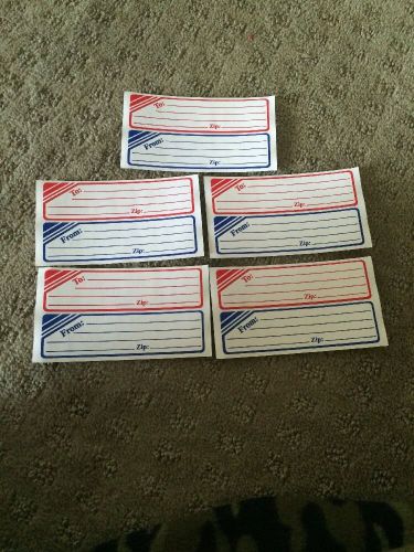 Five Address Labels To/from Sticker