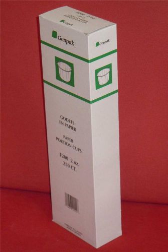 250 Cnt GENPACK  2oz PAPER PORTION CUPS F200 Meds/Jello Shots/Condiments/Crafts