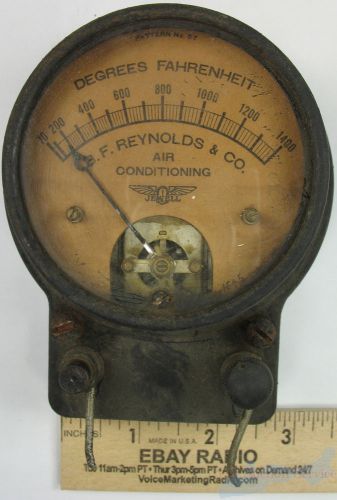 Jewell Instrument BF Reynolds Co Thermometer 1400°F Gauge 1545 57 Meter