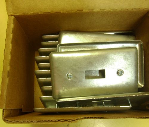 STEEL HANDY BOX COVER FOR SINGLE TOGGLE SWITCH HUBBELL RACO (LOT OF 24)  #1945