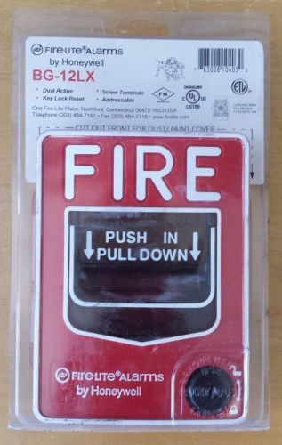 Fire-lite by honewell bg-12lx addressable pull station - fire alarm security for sale