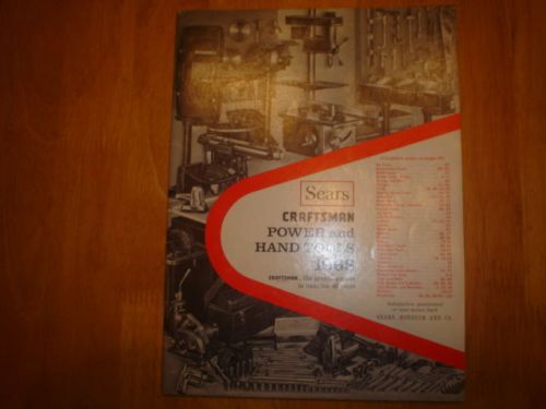 1968 SEARS CRAFTSMAN POWER AND HAND TOOL CATALOG  VG COND