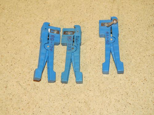 ^^ IDEAL 45-163 COAX CABLE STRIPPER LOT OF 3 (#6)