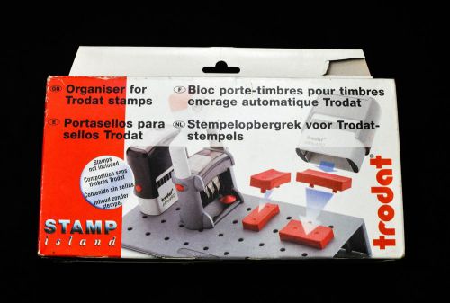 New trodat stamp island 3500 office business organiser 3 sets holder rack for sale