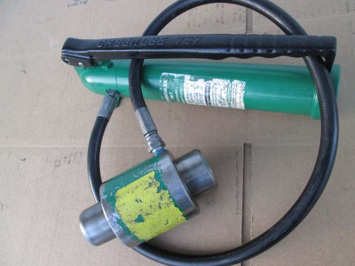 Rebuilt greenlee 767 hydraulic knockout hand pump and 746 ram for sale