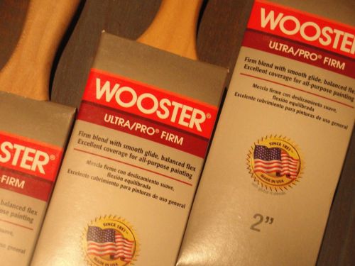 Wooster Brushes (lot of 3)  Ultra/Pro Mink Flat  Paint Brush-2&#034; MINK SASH BRUSH
