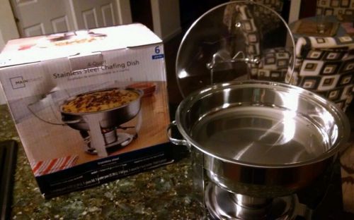 4-Quart Stainless Steel round chafing dish