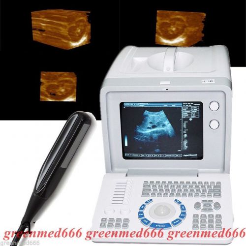 3D Portable Digital Ultrasound machine Scanner+ Rectal probe For Vet veterinary