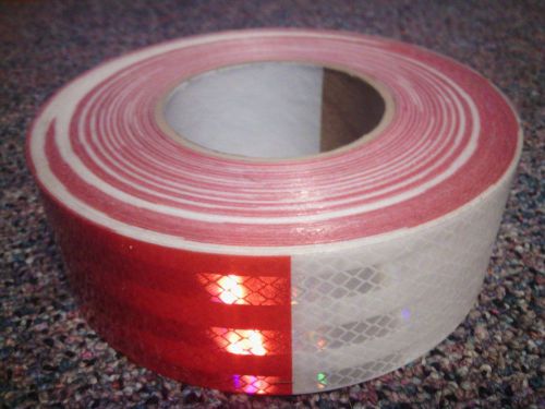 1 Roll Of 3M 983-32  2&#034;x150&#039; Conspicuity Tape Red &amp; White DOT Approved