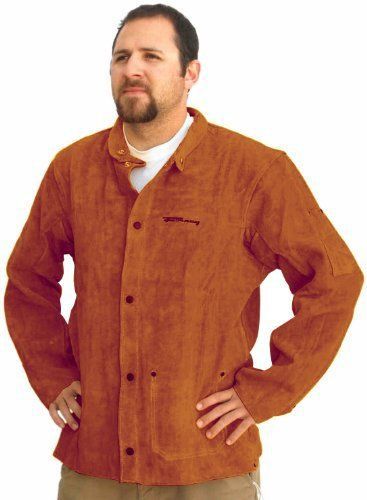 Forney 57206 leather welding jacket  flame retardant  30-inch  extra-extra-large for sale