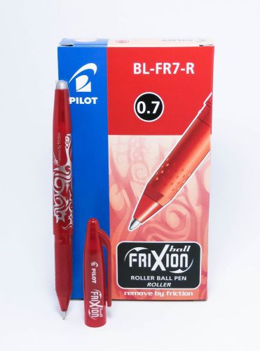 Pilot FriXion Erasable Pen Rollerball 0.7mm BL-FR7-L In Red x12