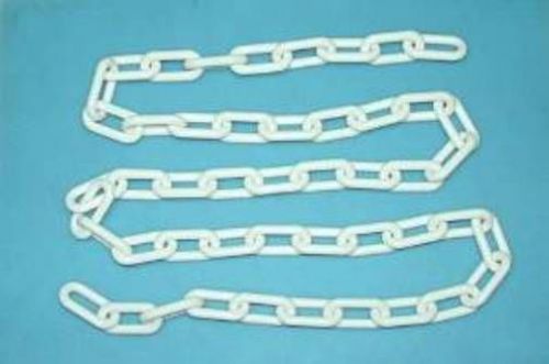 Plastic chain 6mm 1-1/2&#034; x 50 ft  - white for sale