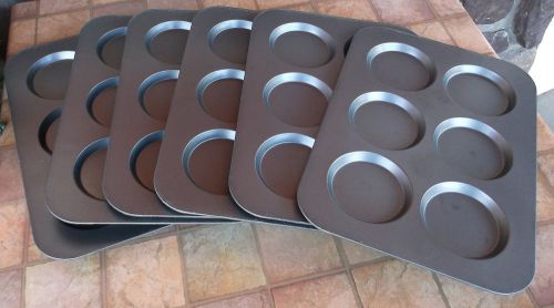 Muffin top crown pan 6 cavity non-stick cookie bake pan &#034;lot of 6&#034; for sale
