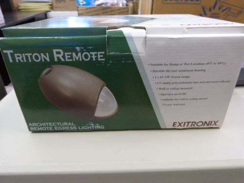 5 (FIVE) New Triton Remote Exitronix Die Cast Aluminum Exit Lights Dark Bronze