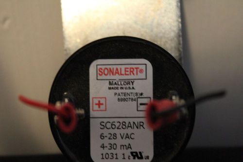 Mallory Sonalert SC628ANR Audible Alarm with mounting bracket