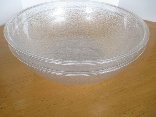2 Cambro Clear Pebble Salad Bowls 16&#034; Buffet Catering