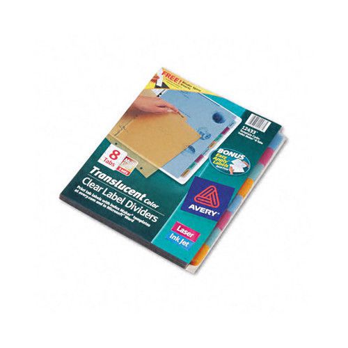 Avery Index Maker Clear Label Punched Translucent Dividers Multi 8