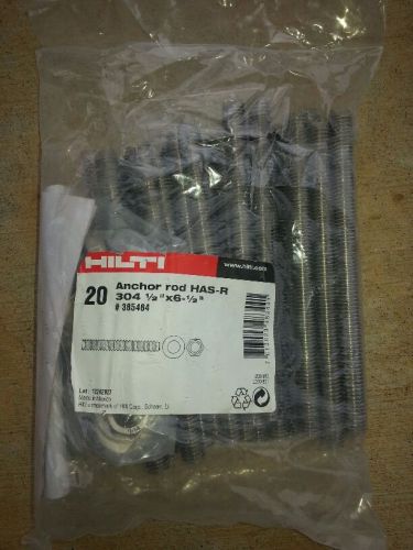 Hilti 1/2 x 6-1/2 anchor rod (160) master carton has-r 304 stainless # 3523609 for sale