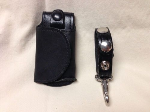 Gold &amp; Goodrich Silent Key Keeper &amp; Belt Keeper Hook. Plain Leather For 2 1/4 in
