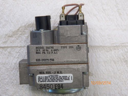 White rodgers 36c98 gas valve type 206 borg warner/york 025-24829 24v .6 amps for sale