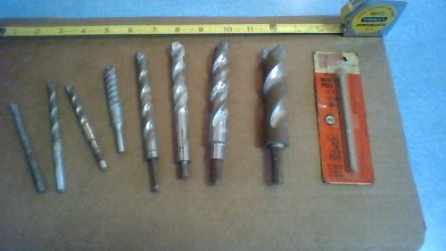 Vintage Mason Drill Lot * 1/4&#034; to 7/8&#034; * Masonry Tool * 9 Pieces