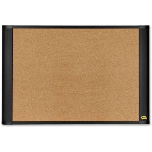 New 3m a3624g post-it self-stick cork bulletin board, 36&#034;x24&#034;, graphite frame for sale