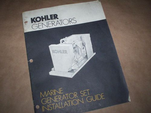 Kohler Marine Generator Set Installation Guide