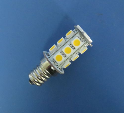 1x e12 led bulb 18-5050 smd ac/dc 12-24v super bright, warm white #e1218ab for sale