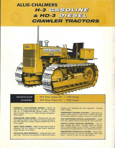 Equipment Brochure - Allis-Chalmers - H-3 HD-3 - Crawler Tractor - c1965 (E2130)