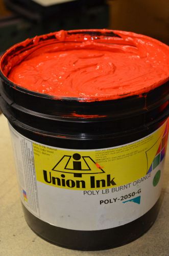 Union screen printing ink poly Burnt Orange 1 Gallon