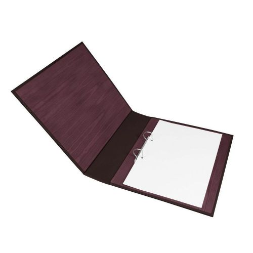 LUCRIN - A4 large ring file - Smooth Cow Leather - Burgundy