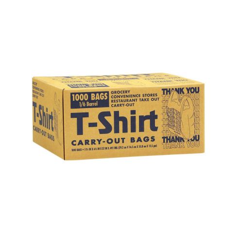 NEW T-Shirt Carryout Bags- Thank You/Gracias - 1000 ct.