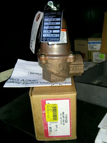 Bell &amp; gossett 110129 relief valve 1&#034;x1&#034; #1170-30 warranty/60 for sale