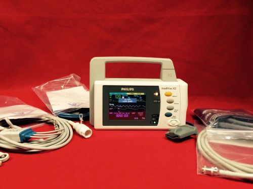Philips m3002 module x2 mp2 patient monitor ecg ekg nibp ibp spo2 warranty compl for sale