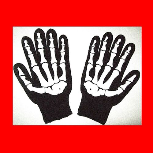 ?new knit skeleton gloves:storage wars-barry weiss style paintball winter biker? for sale