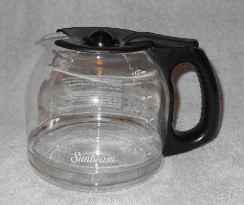 Sunbeam Coffee Decanter / Carafe           12 Cup           Plastic Handle / Lid