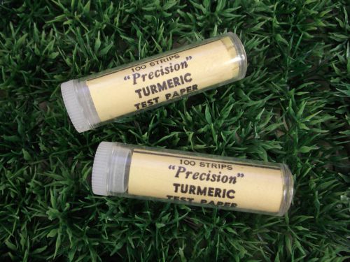 Tumeric test  paper 2x 100 strips, 200 strips total.  precision laboratories for sale