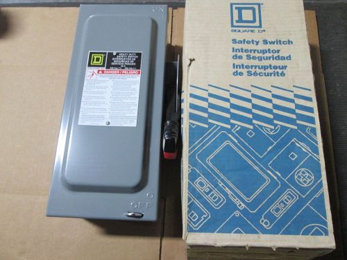 SQUARE D H221N FUSIBLE, HEAVY DUTY SAFETY SWITCH, 30A, 240VAC/DC, 1 PH,  NEW