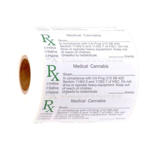 100 Medical Marijuana Cannabis Rx Labels MMJ ALL 50 STATES 420 Stickers Generic