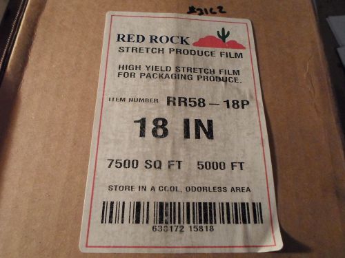 Red Rock Stretch Produce Film RR58-18P 18&#034; x 5000 ft length, 7500 sq ft total