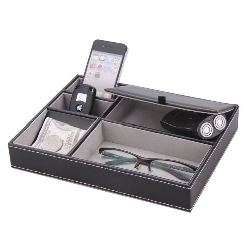 Storage Tray Desk Stationary Display iphone Coin Key Organizer Travel Case GiftW