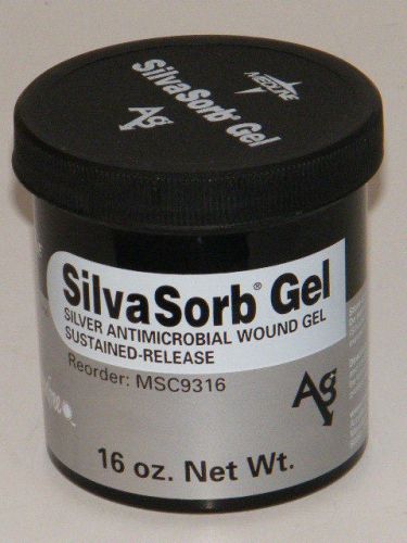 Medline SILVASORB GEL 16oz Silver Antimicrobial Wound Gel Prep MSC9316