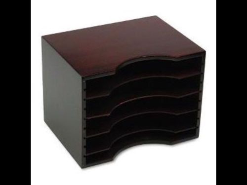 Wood Box Crate Storage Tote File Stackable 12.8&#034;x9.3&#034;x9.5&#034;,  Mahogany