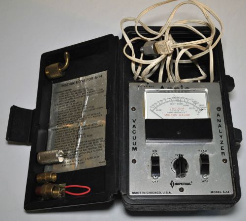 Imperial model a-14 annie vacuum analyzer micron gauge w/ connectors for sale