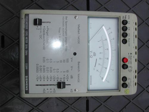 Level Meter 30Hz -- 20 KHz Siemens D2009