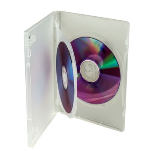 Semi-clear single dvd case w/ying yang hub for sale